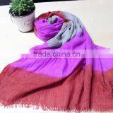 Fashionable Polyester Voile Dyeing Long Scarf thumbnail-3