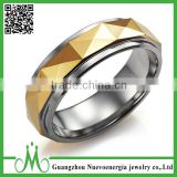 High quality gold ring designs for men tungsten plating ring jewelry