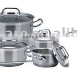 12Pcs 202 Stainless Steel Cookware Set/cooking Pots/kitchenware Set With S/s Wire Handle