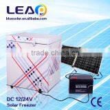 Leap solar chest freezer 160L,DC12V,80W solar pane,single door,good price,