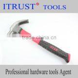 Carbon Steel Plastic Handle Claw Hammer HM1017
