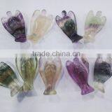 Natural Flourite Carving Angels Handicraft Carved Gemstone Angels Different Shape Different Size thumbnail-6