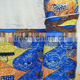 100% cotton wholesale african wax hollandais print fabric with sequin 6 yards on sale