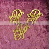 Royal Gold Mirror Acrylic Logo & Laser Cut Acrylic Logo for Wedding Decorations thumbnail-2