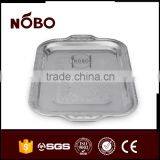 Stainless Steel Flower Embossed Food Serving Tray thumbnail-3