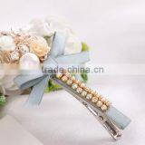 Newest Decorative Hair Bow Flower Beads Hair Clip Design Bridal Hair Accessory thumbnail-1