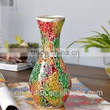 crackle mosaic glass vase,glass flower vase