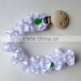 hot sales colorful ribbon pacifier holder accept customized design