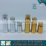 3ML 5ML 10ML Gold and silver UV plating glass tube bottle                        
                                                Quality Choice