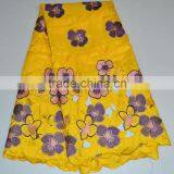 Rhinestone Embroidery Lace Fabric African Silk Lace Fabric for Girl Dress thumbnail-6