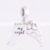 European Bracelet Silver Charms Angel Wings Charm thumbnail-2