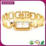 New Technology 2016 Stainless Steel Gold Plated Wrist Watch thumbnail-1