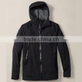 High Quality Outdoor Mens Hooded Black Waterproof Breathable Cycling Jacket