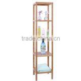 100% Natural Bamboo Bathroom Tower 5-Shelf Towel Storage Rack Shelving Bathroom Accessory thumbnail-1
