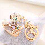 Cool Hobbyhorse Keychain High Grade Fashion Rhinestone Keyring Metal Crystal KeyChains With Ring Holder thumbnail-2