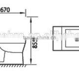 White wc Ceramic Toilet Used With Soft and Comfortable Toilet Paper TFZ-09-3 in Bathroom thumbnail-4