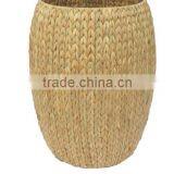 WATER HYACINTH LAUNDRY BASKET WITH IRON FRAME