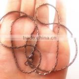 SN029 wholesale stainless steel good quality coffe plated flat snake chains