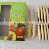 Cheap 12 Pcs Plastic Handle Sharp Fruit Knife