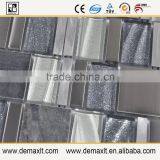 300x300mm Kitchen Back Splash Crystal Glass Mix Marble Mosaic Tile for Home Decorative thumbnail-2