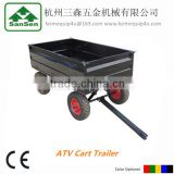 4-Wheel Utility Cart Trailer 17Cubic - 1500lbs for Garden Lawn Tractor