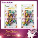 Ponytail rubber bands PT016/ponytail holders wholesale/beaded ponytail holder