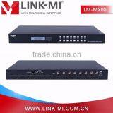 LMIN-MI LM-MX08 HDMI Matrix 8x8 4k@60hz With SPDIF Audio Output Support 3D HDCP 2.2 4k HDMI 8in8out