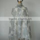 Women Spring Viscose Rayon Polyester Blend Floral Pashmina Shawl Wrap thumbnail-2