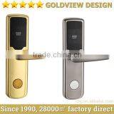 Gold Hotel Smart Lock With Rfid Card Key System thumbnail-1