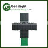 P10 Pixels and Video Function Outdoor Green Led Pharmacy Cross Display Sign for Business thumbnail-3