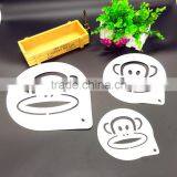 Heart Style Fancy Monkey Cake Spray Mold / Coffee Tiramisu Spray Mold,Cake Stencils thumbnail-1
