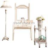 SHX Chinese White Wood Dressing Table HA-B# Wall Mounted Dressing Table Fancy Makeup Table thumbnail-1