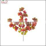 2016 China Factory Wholesale Decorative Fabric Artificial Tree Leaves Autumn Ginkgo Leaf