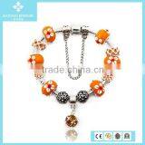 Fashion Colored Man-made Orange Bead Alloy Accessories Bracelet Jewelry Made In China Wholesale thumbnail-1