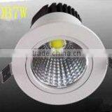 High Brightness 5W7W Aluminum+glass Optical Lenses COB LED Downlight