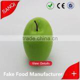 Artificial foam green apple fruits,vegetables,plastic artificial fake food factory