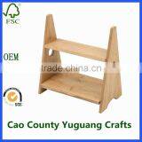 2 Tier Wooden Display Shelves Countertop Decorative Spice Rack thumbnail-3