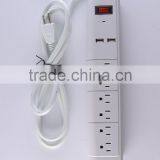 H30147 ETL/CETL Surge Protector 6 Outlet Power Strip With 2 USB Charging Ports Heavy Duty 15 AMP