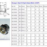 MNPT Thread 3/4 1 Inch Pump Carbon Steel Liquid Oil Sight Glass Plug Oil Level Gauge thumbnail-5