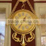 Elegant Rococo Style Wall Clock, 24K Gold Plated Home Decoration Wall Clock, Antique Copper Wall Art thumbnail-2