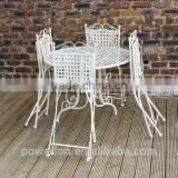 Ornate Wrought Iron 4 Folding Chair 90cm Circular Patio Set thumbnail-4