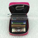 Cy278 Genuine Leather Women Card Holder Wallets High Quality Female Pillow PurseOrgan Colorful Zipper Credit Card Holder thumbnail-2