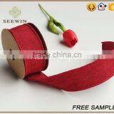 100% Polyester Linen Look Fabric for Gift Ribbon thumbnail-2