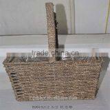 Hand Made Rattan Lined Basket Planter With Handle For Home Garden Yard Patio thumbnail-4