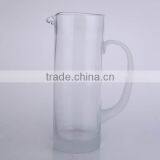 Hand Blown Beverage Glass Pitcher With Pickling Bottom and Handle thumbnail-1