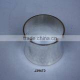 Brass Hammered Napkin Ring With Silver Plating thumbnail-1