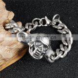 Casting Stainless Steel Accessories Man Steel Skull Bracelet thumbnail-4