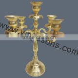 Gold plated candelabras and centerpieces