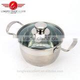 5pcs high quality stainless steel big soup pot set/camping cookware