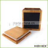 Fashion Design Bamboo Storage Box With Blackboard Homex_BSCI/ SGS thumbnail-1
